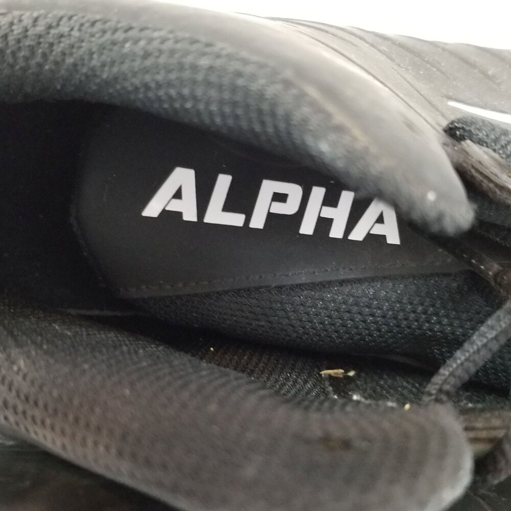 NIKE Alpha Menace Shark Football Cleats Shoes Black Size 10.5 ~ 4393 - Picture 8 of 9
